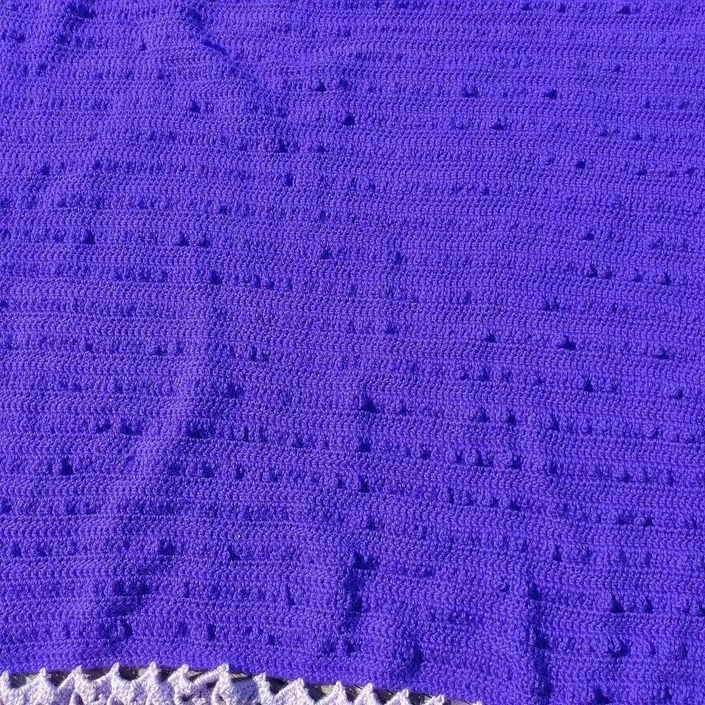Hand Crochet Purple Lavender Lace Like Crochet Tri